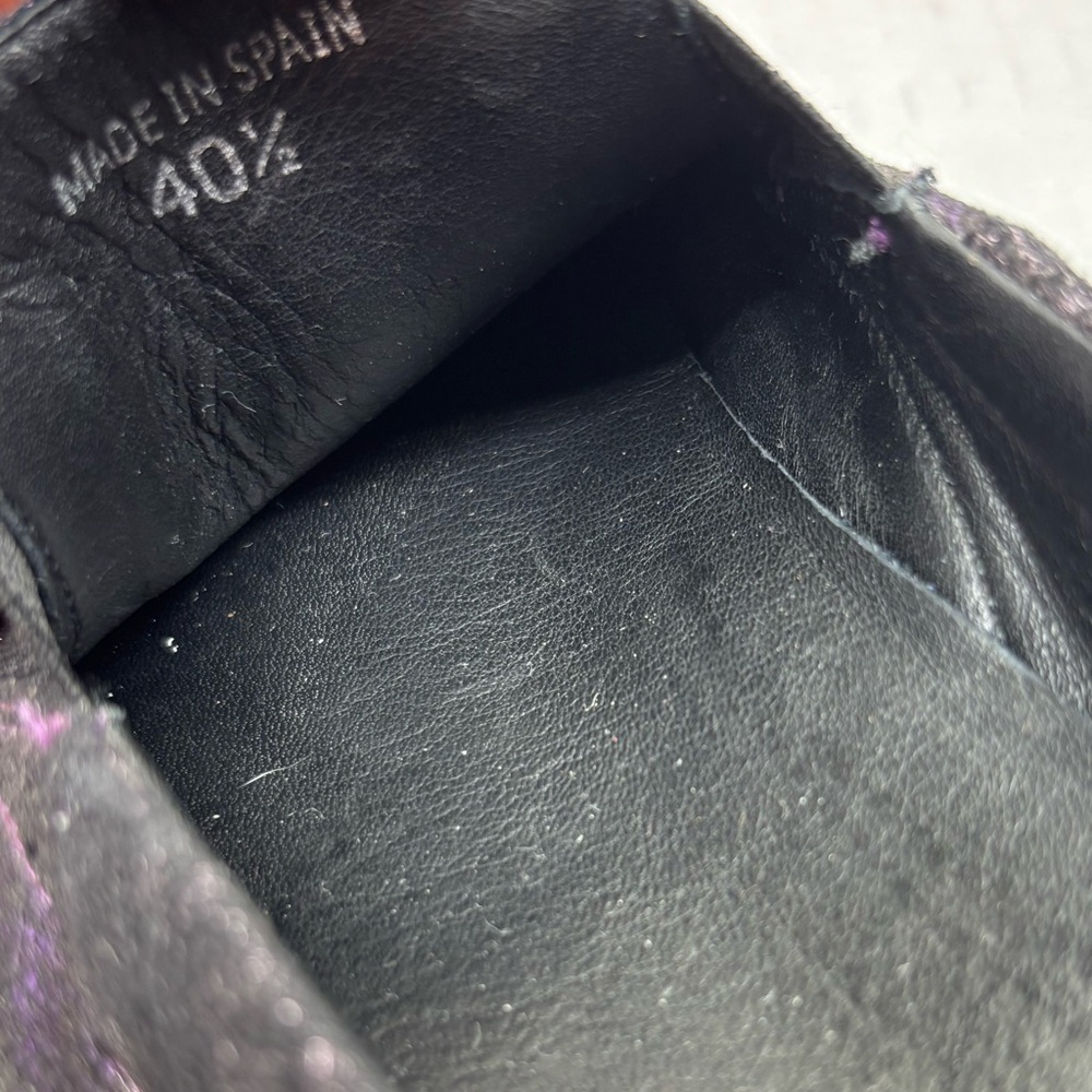 Jimmy Choo Iridescent Purple Slip-On Sneakers, SZ 40.5, box 32 - Picture 9 of 10